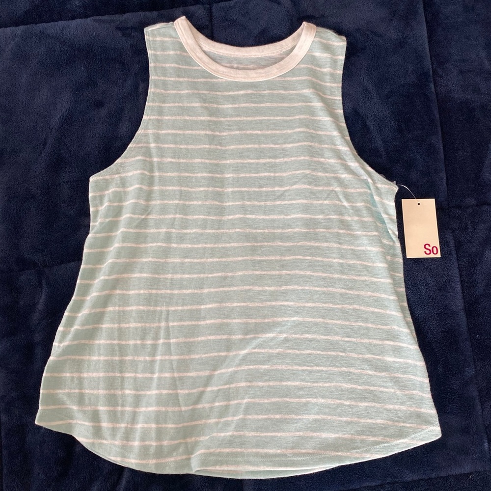 Juniors' SO® Ringer Muscle Tank Top - Picture 2 of 4